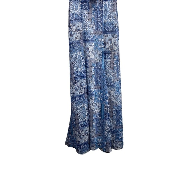 LULUS WINGS OF LOVE PAISLEY HANDKERCHIEF V-NECK SLIT SHORT SLEEVE MAXI DRESS - Picture 10 of 16